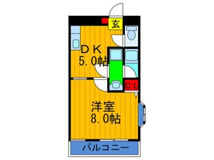 三熊ハイツ渚６号の物件間取画像